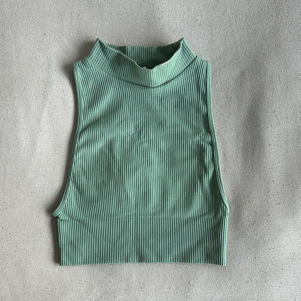 Princess Polly Seafoam Ribbed Tank Top